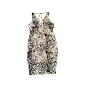 Marciano Los Angeles Womens Sz 14 Sequin Floral Lace Overlay Dress